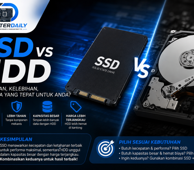SSD dan HDD: Pengertian, Perbedaan, Kelebihan, Kekurangan, dan Cara Memilih Media Penyimpanan yang Tepat
