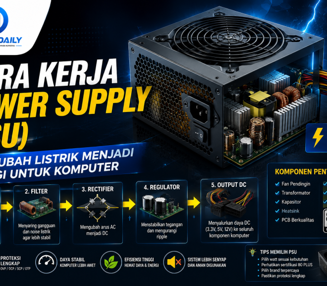 Cara Kerja Power Supply (PSU): Mengubah Listrik Menjadi Energi untuk Komputer