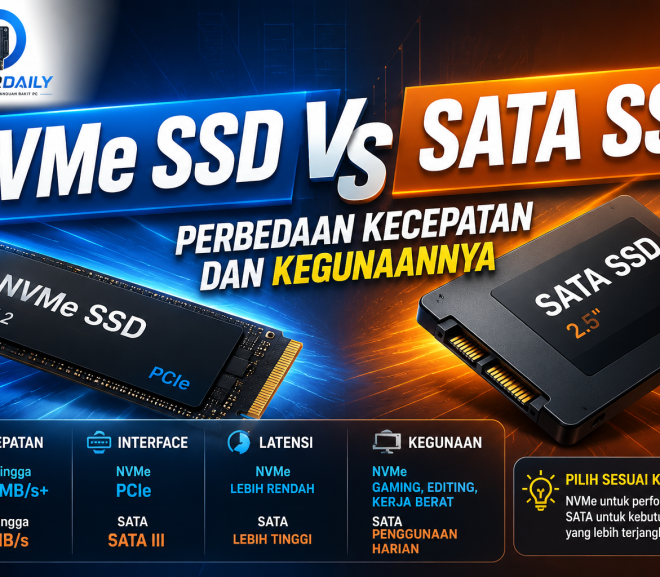 NVMe SSD vs SATA SSD: Perbedaan Kecepatan dan Kegunaannya