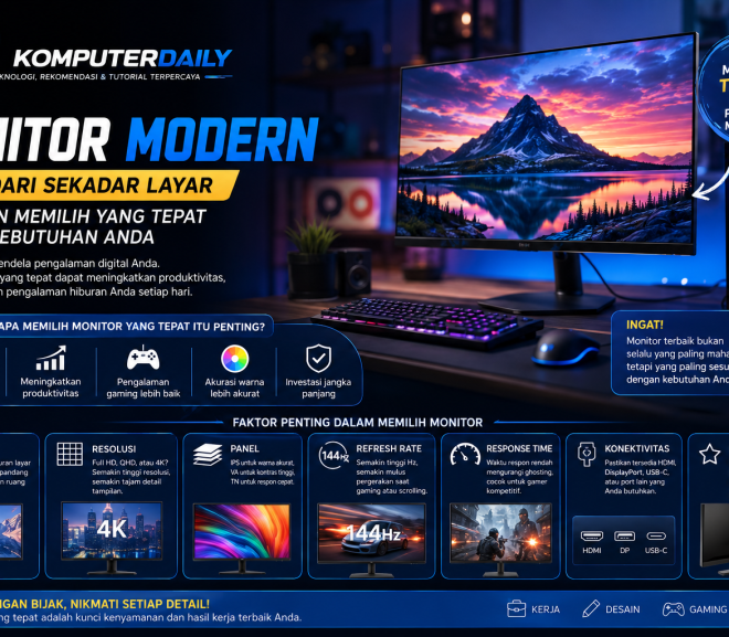 Monitor Modern: Lebih dari Sekadar Layar, Ini Panduan Memilih yang Tepat untuk Kebutuhan Anda