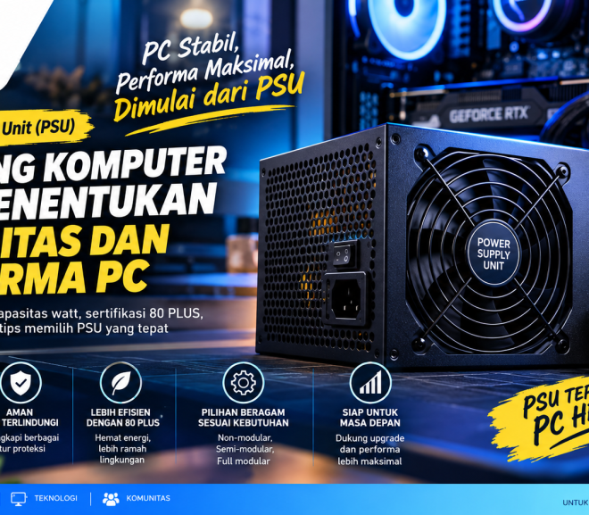 ⚡ Power Supply Unit (PSU): Jantung Komputer yang Menentukan Stabilitas dan Performa PC