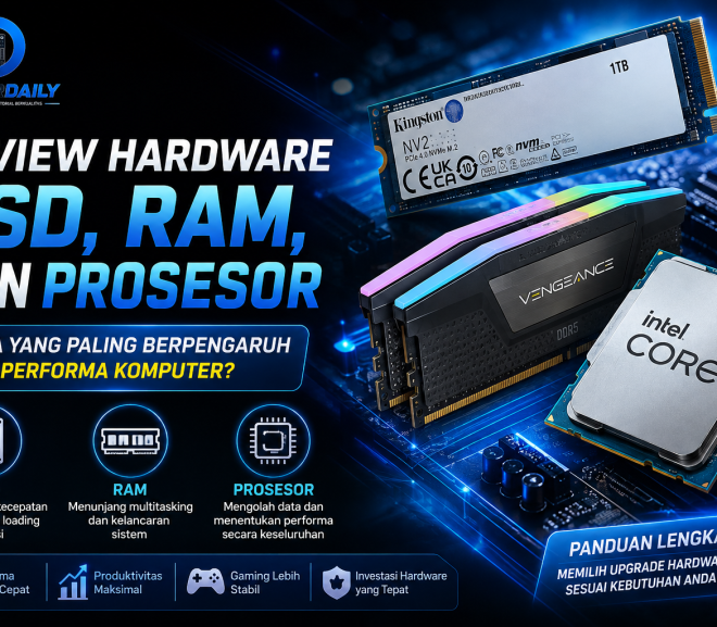 Review Hardware SSD, RAM, dan Prosesor: Mana yang Paling Berpengaruh pada Performa Komputer?