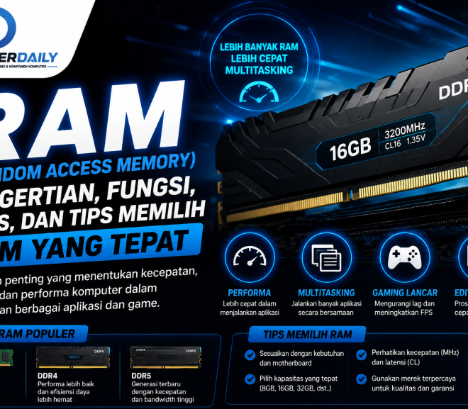 RAM (Random Access Memory): Pengertian, Fungsi, Jenis, Cara Kerja, dan Tips Memilih RAM yang Tepat